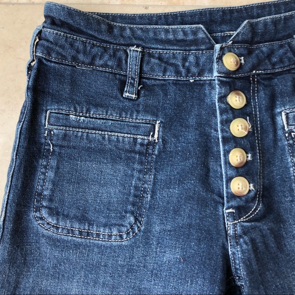 Anthropologie Ultra High Rise Slim Button Fly Jeans NWT Women’s Size 25P - Picture 4 of 11